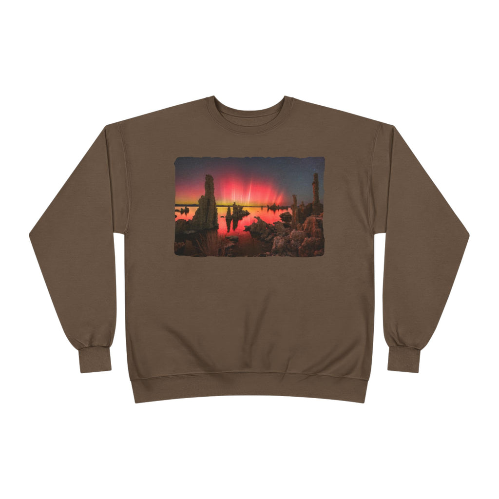 Crewneck Sweatshirt — Neon Desert Nightscape Graphic