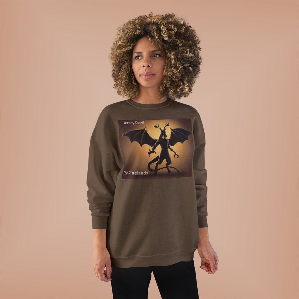Devil Dragon Crewneck Sweatshirt – "The Firelands" Gothic Fantasy Graphic