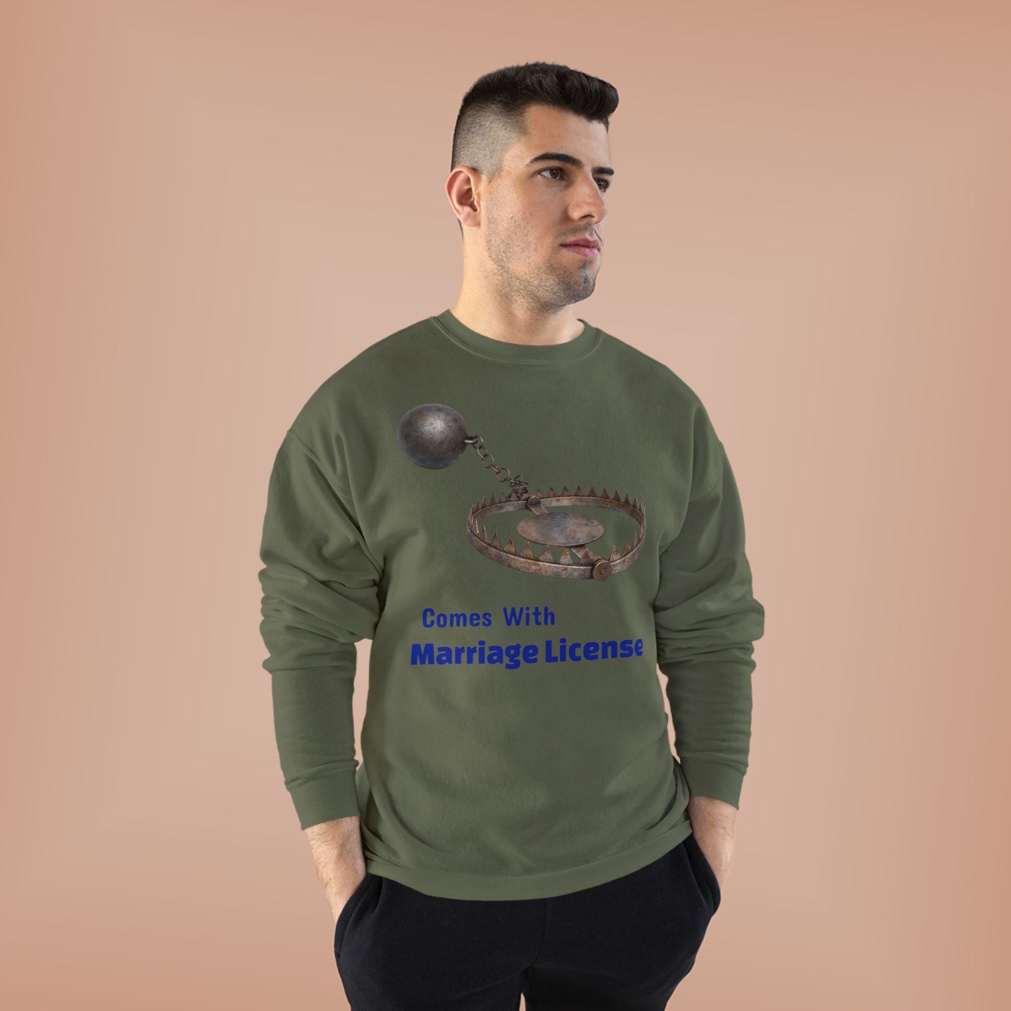 Marriage License Trap Sweatshirt — Funny Bridal Shower Crewneck