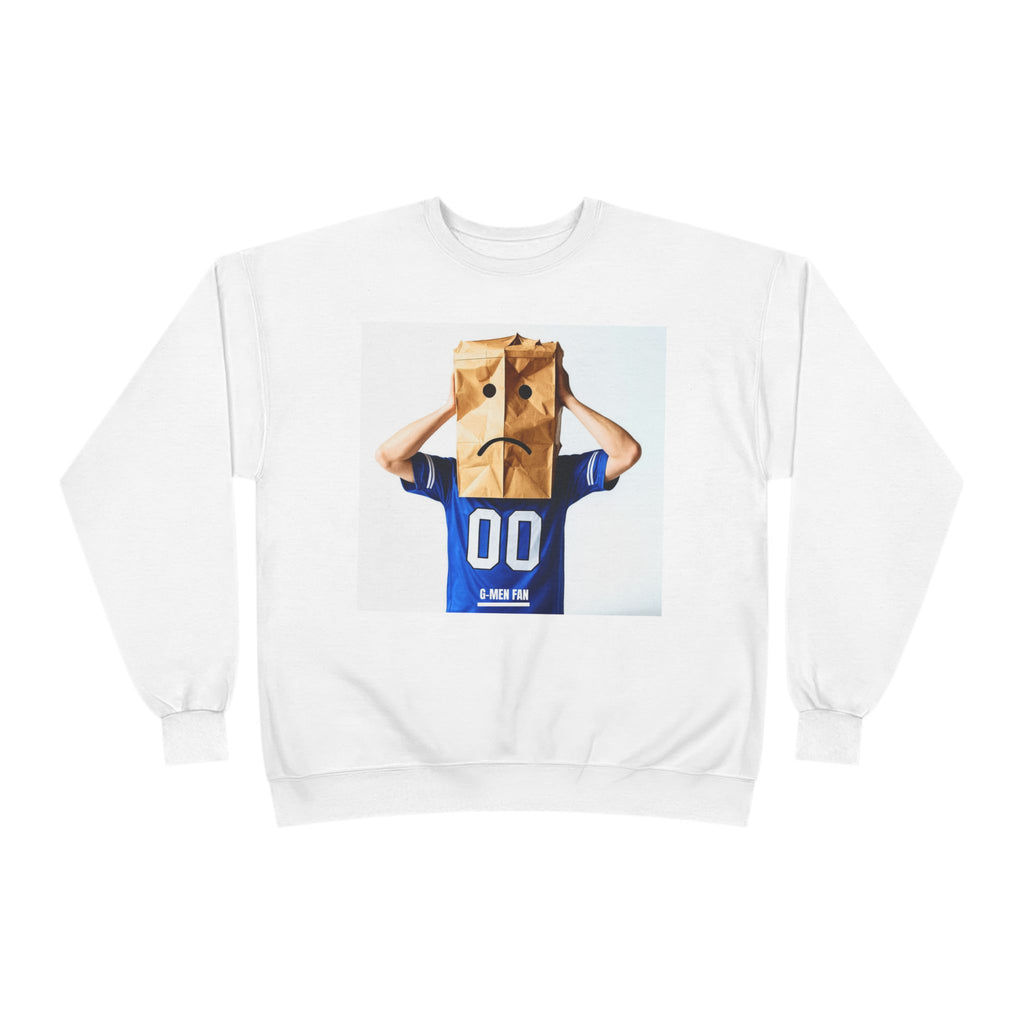 Paper Bag Head Crewneck Sweatshirt — Playful Sadness Graphic Sweater