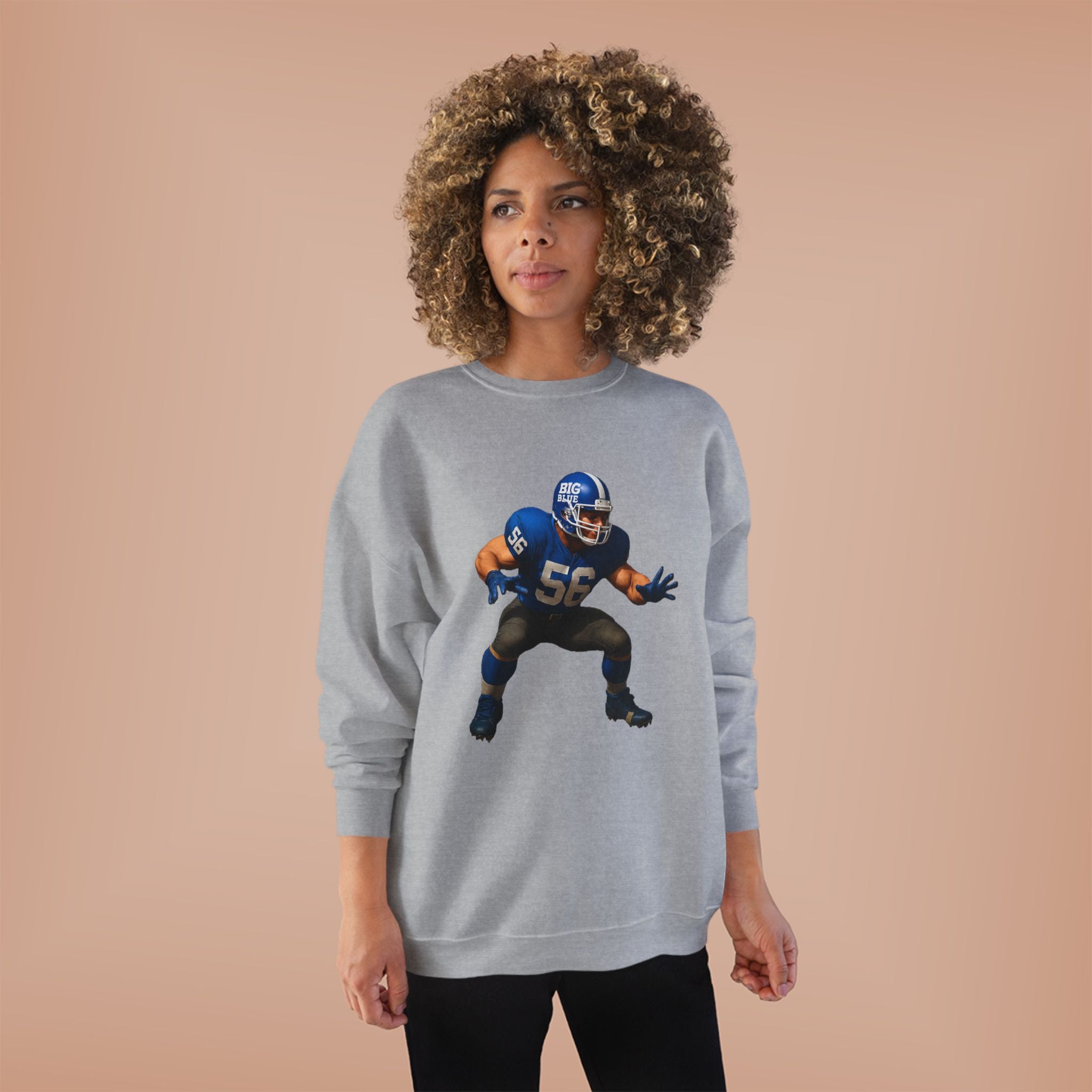 Football Linebacker Illustration Crewneck Sweatshirt