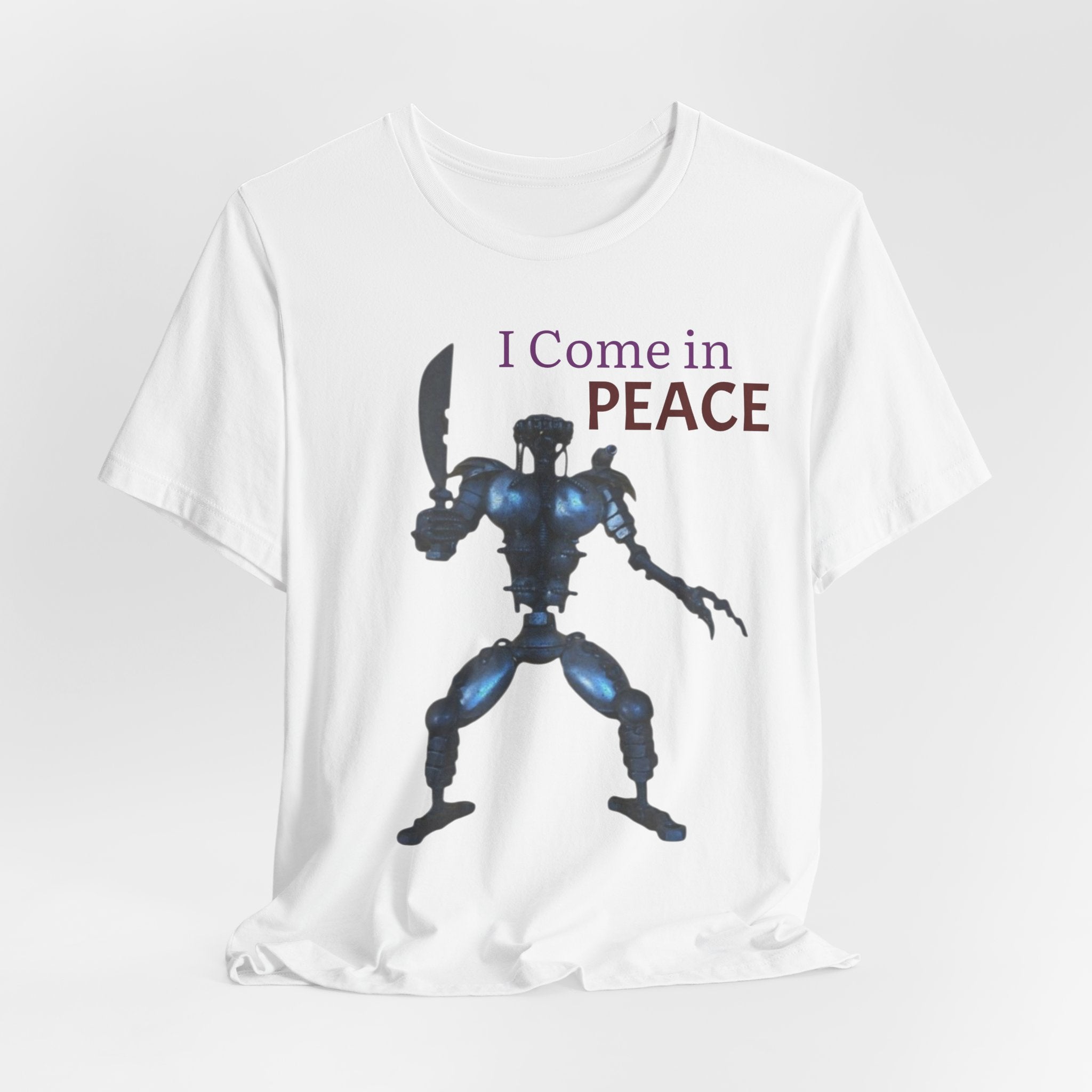 T-Shirt — I Come in Peace Robot Graphic Tee