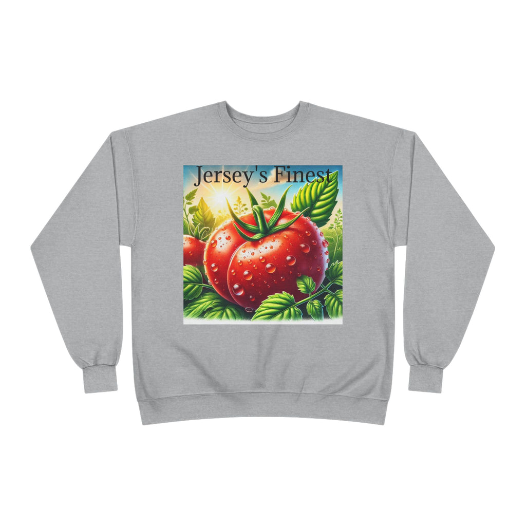 Tomato Crewneck Sweatshirt — "Jersey's Finest" Garden Produce Graphic
