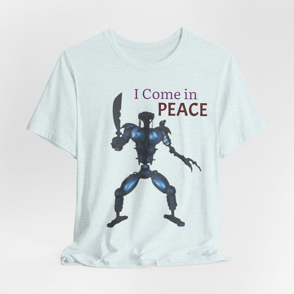 T-Shirt — I Come in Peace Robot Graphic Tee