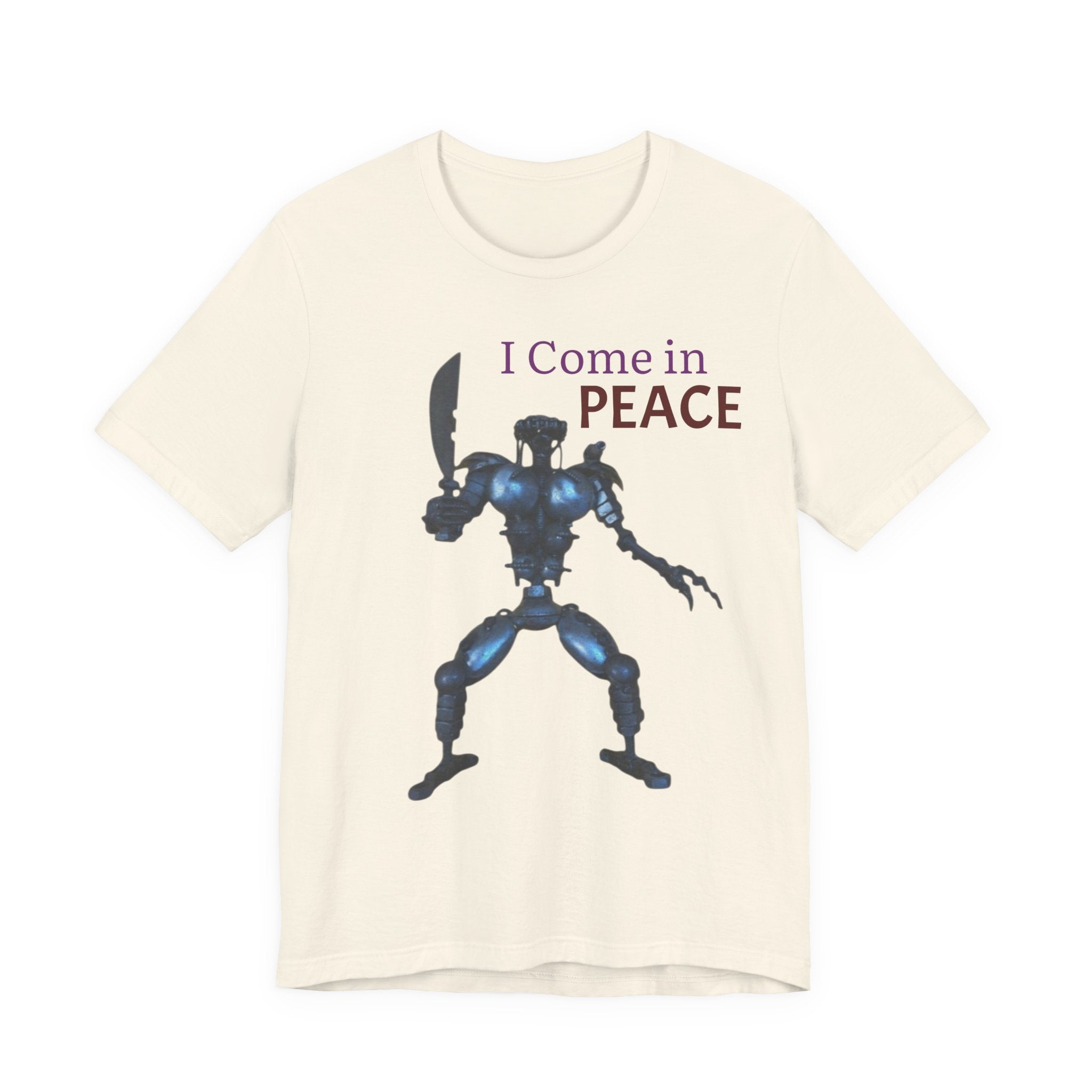 T-Shirt — I Come in Peace Robot Graphic Tee