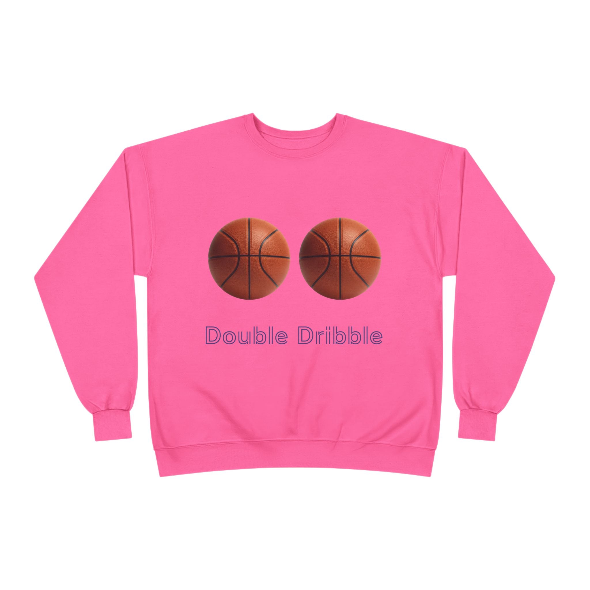 Crewneck Sweatshirt — "Double Dribble" Basketball Graphic