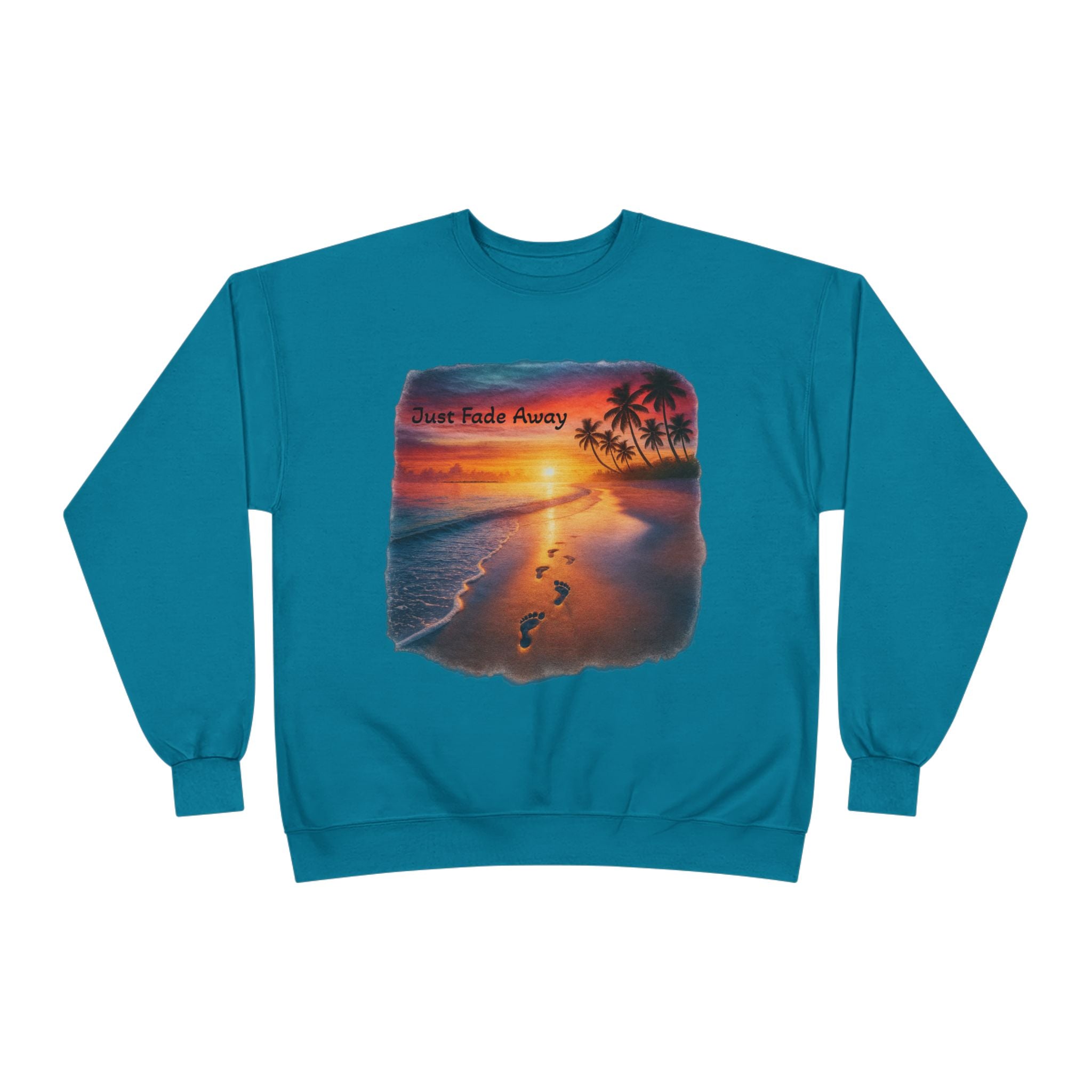 Crewneck Sweatshirt — Sunset Beach "Footprints" Graphic