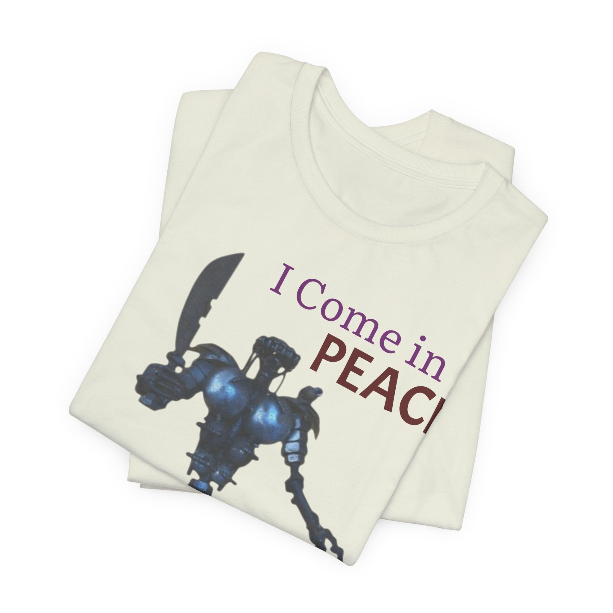 T-Shirt — I Come in Peace Robot Graphic Tee