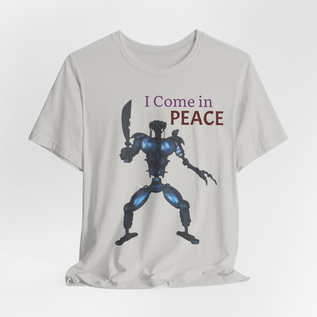 T-Shirt — I Come in Peace Robot Graphic Tee