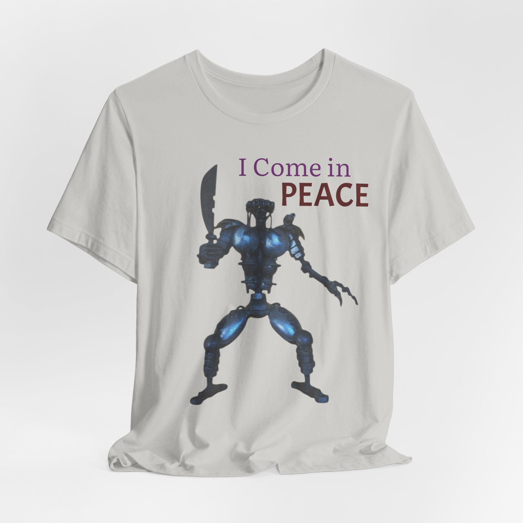 T-Shirt — I Come in Peace Robot Graphic Tee
