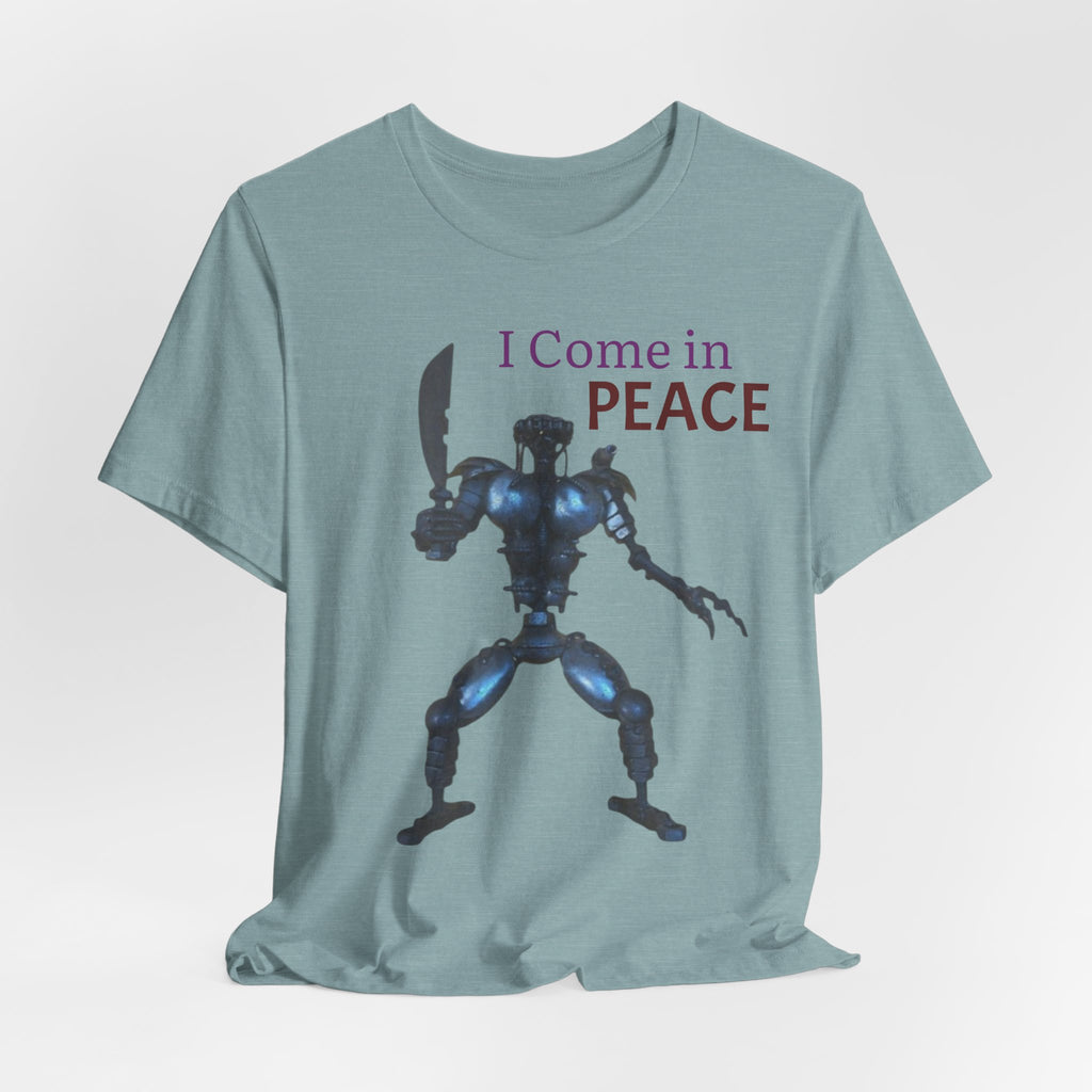T-Shirt — I Come in Peace Robot Graphic Tee
