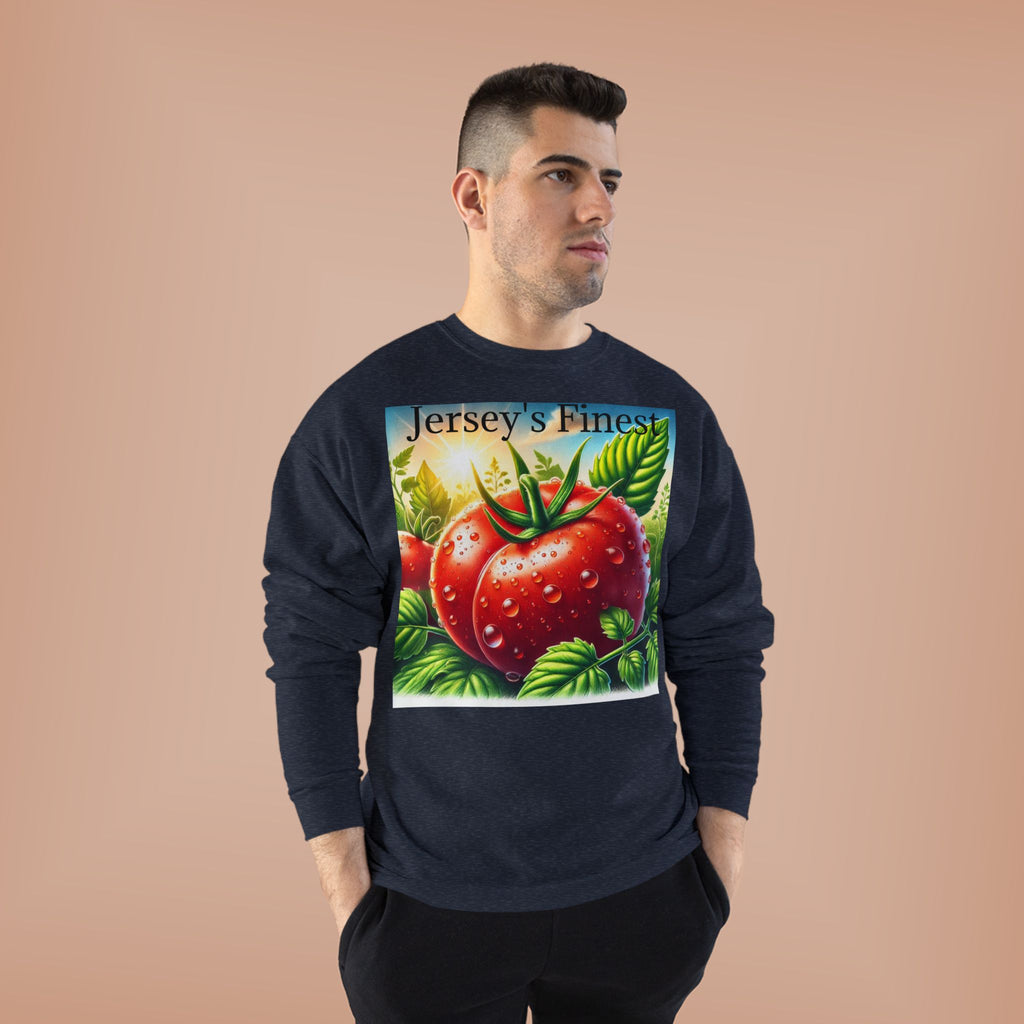 Tomato Crewneck Sweatshirt — "Jersey's Finest" Garden Produce Graphic