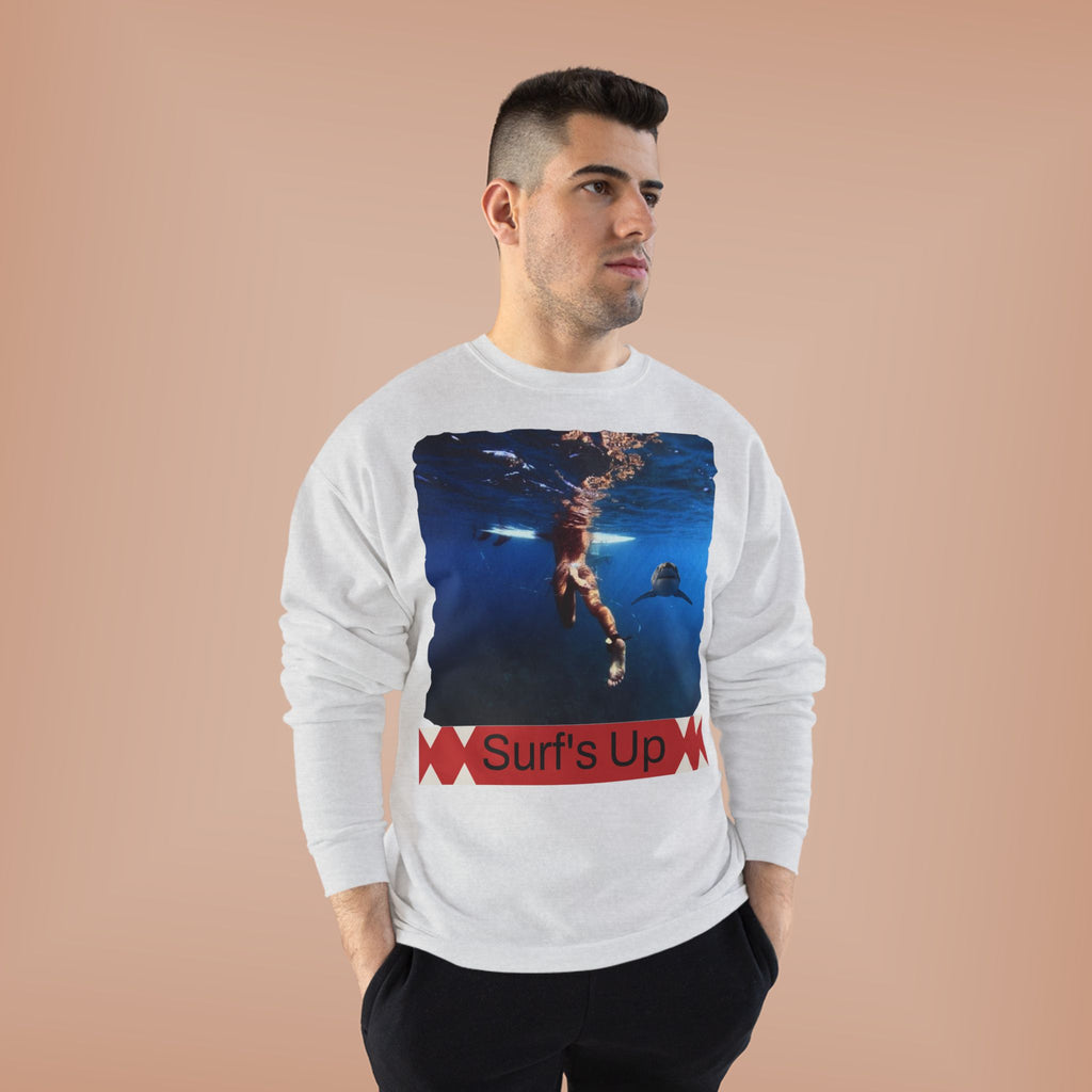 Crewneck Sweatshirt — 'Surf's Up' Underwater Surfer Graphic