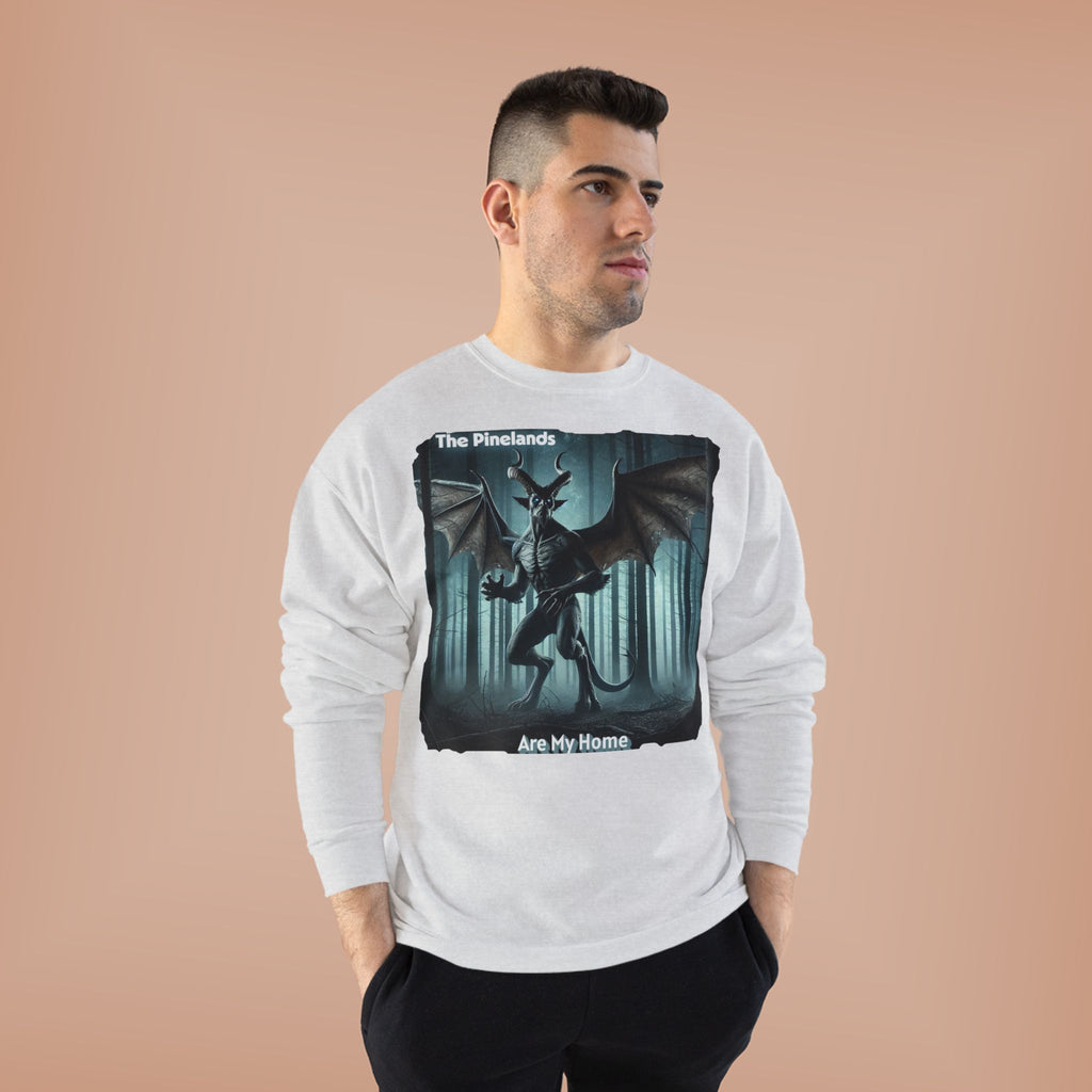 Pine Lands Dragon Crewneck Sweatshirt — "The Pinelands Are My Home" Forest Fantasy Pullover