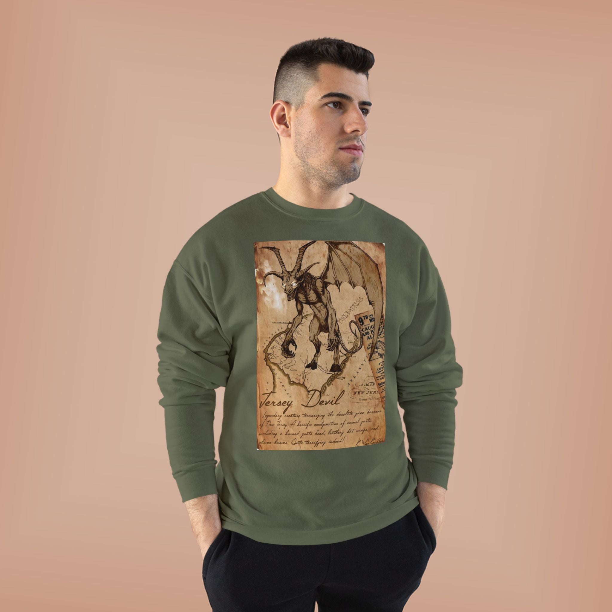 Vintage Demon Sketch Crewneck Sweatshirt
