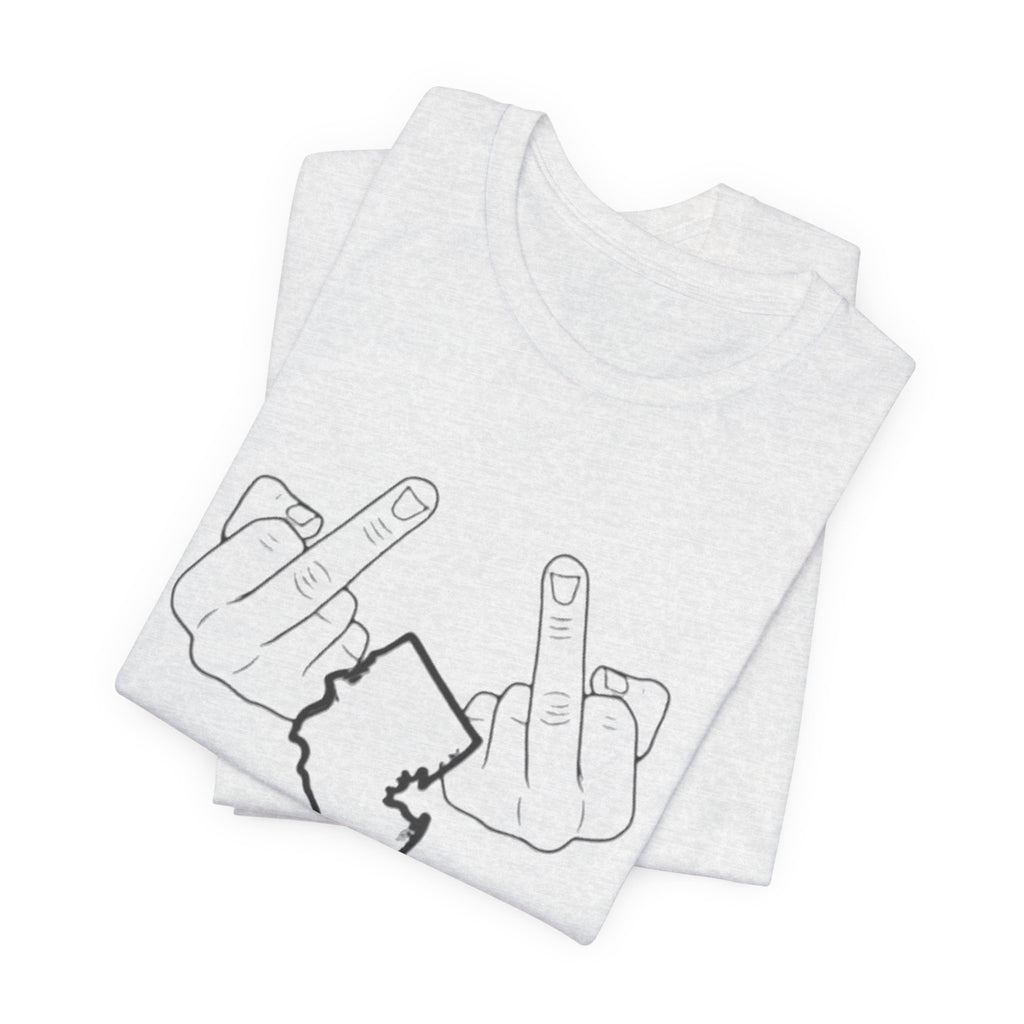 T-Shirt - 'We Love You Too' New Jersey Middle Finger Outline Graphic Tee