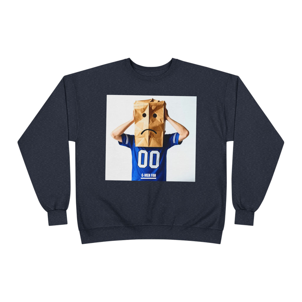 Paper Bag Head Crewneck Sweatshirt — Playful Sadness Graphic Sweater