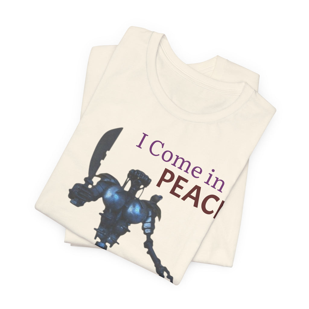 T-Shirt — I Come in Peace Robot Graphic Tee
