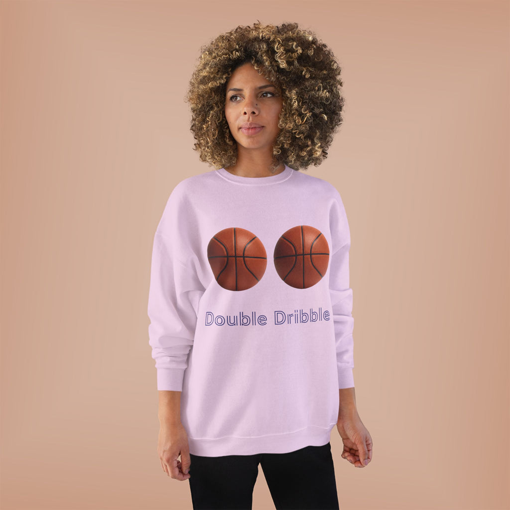 Crewneck Sweatshirt — "Double Dribble" Basketball Graphic