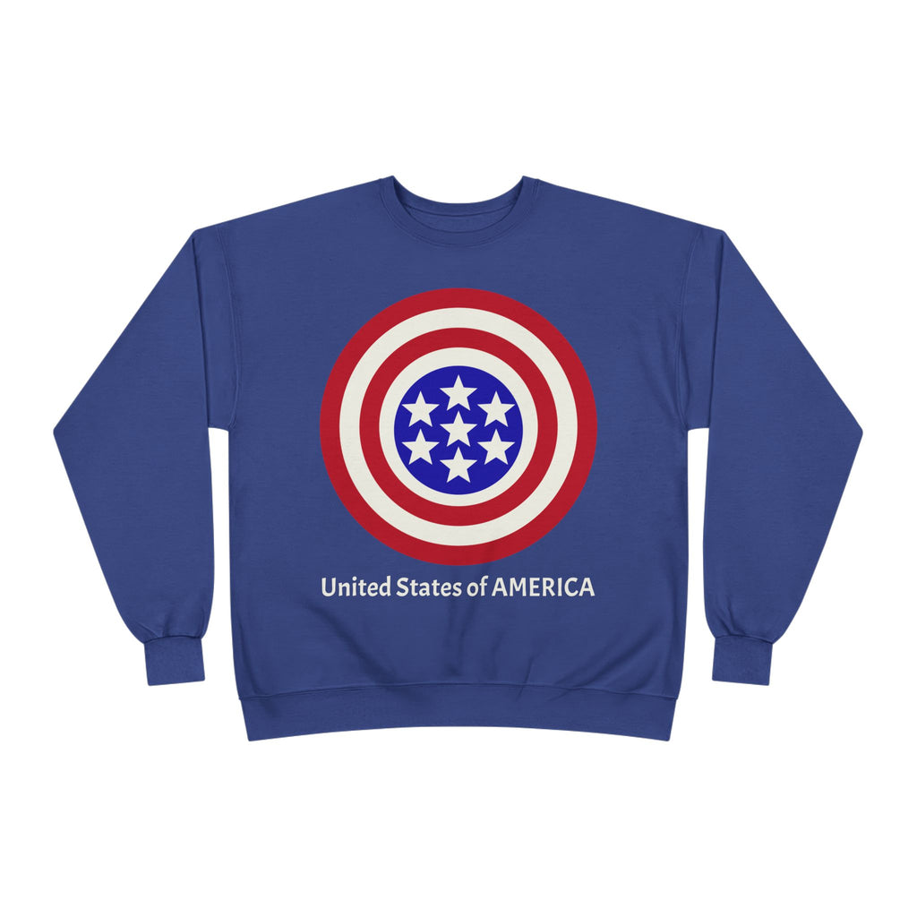 Copy of American Target Crewneck Sweatshirt — "United States of AMERICA" Patriotic Graphic