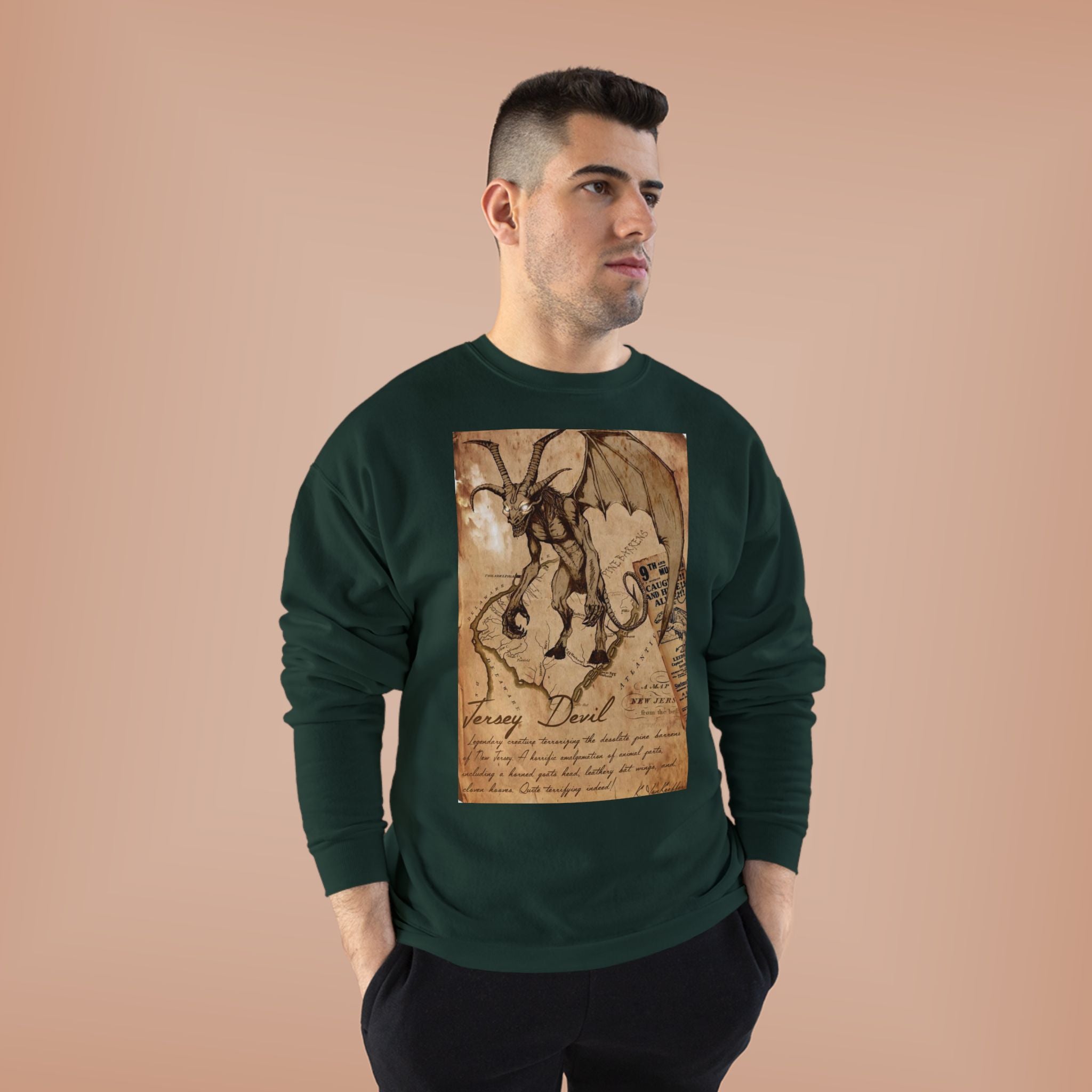 Vintage Demon Sketch Crewneck Sweatshirt