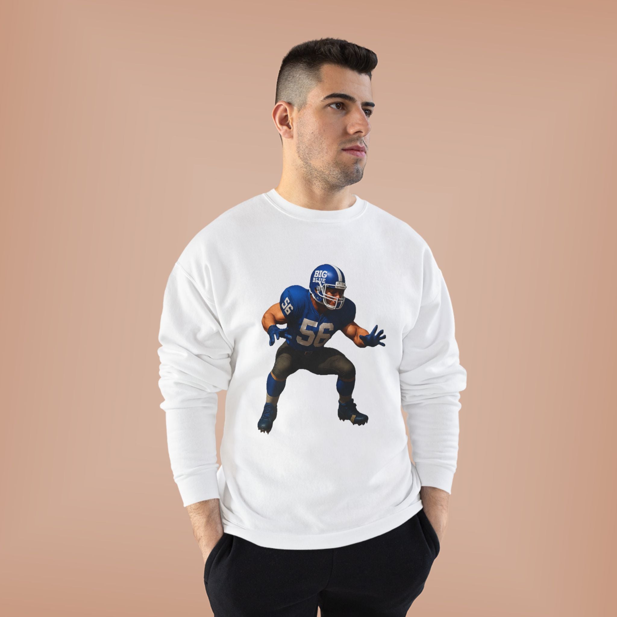 Football Linebacker Illustration Crewneck Sweatshirt