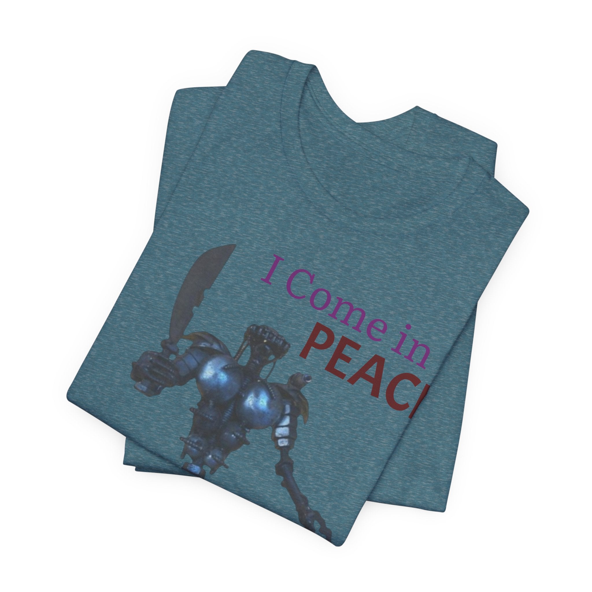 T-Shirt — I Come in Peace Robot Graphic Tee