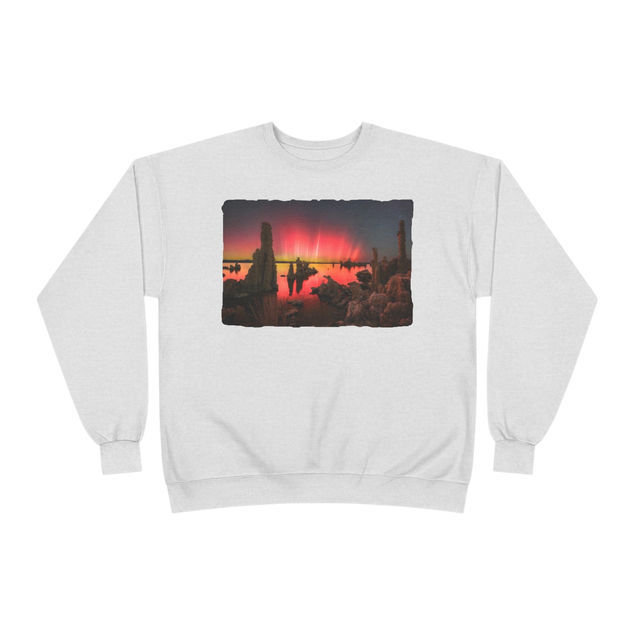 Crewneck Sweatshirt — Neon Desert Nightscape Graphic
