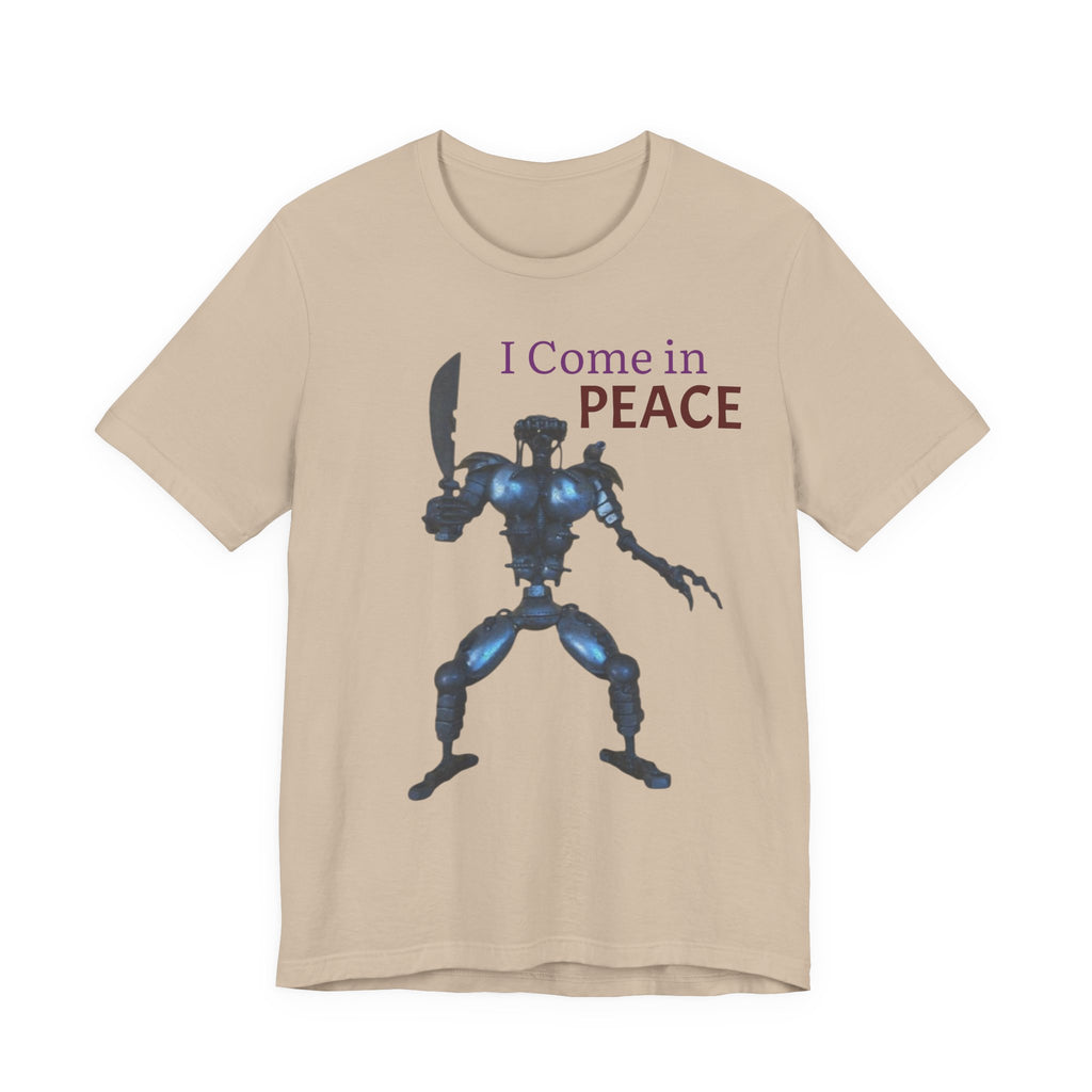 T-Shirt — I Come in Peace Robot Graphic Tee