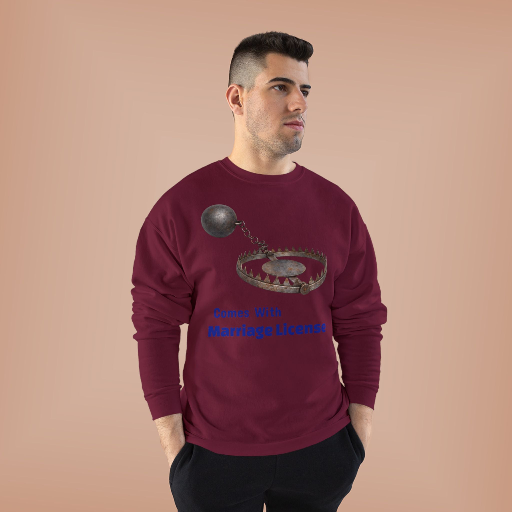 Marriage License Trap Sweatshirt — Funny Bridal Shower Crewneck