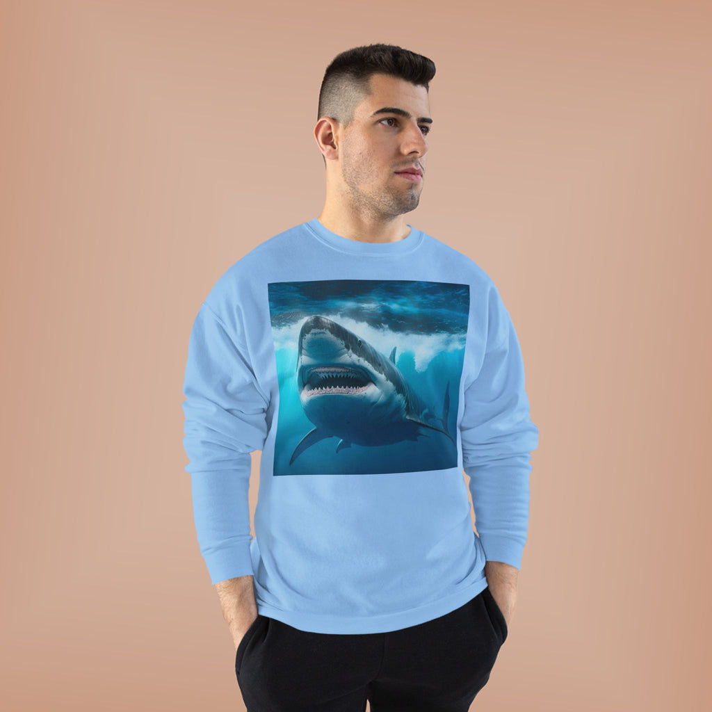 Great White Shark Graphic Sweatshirt — Ocean Predator Crewneck