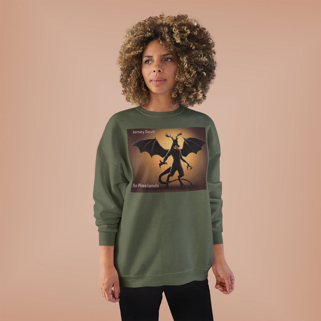 Devil Dragon Crewneck Sweatshirt – "The Firelands" Gothic Fantasy Graphic