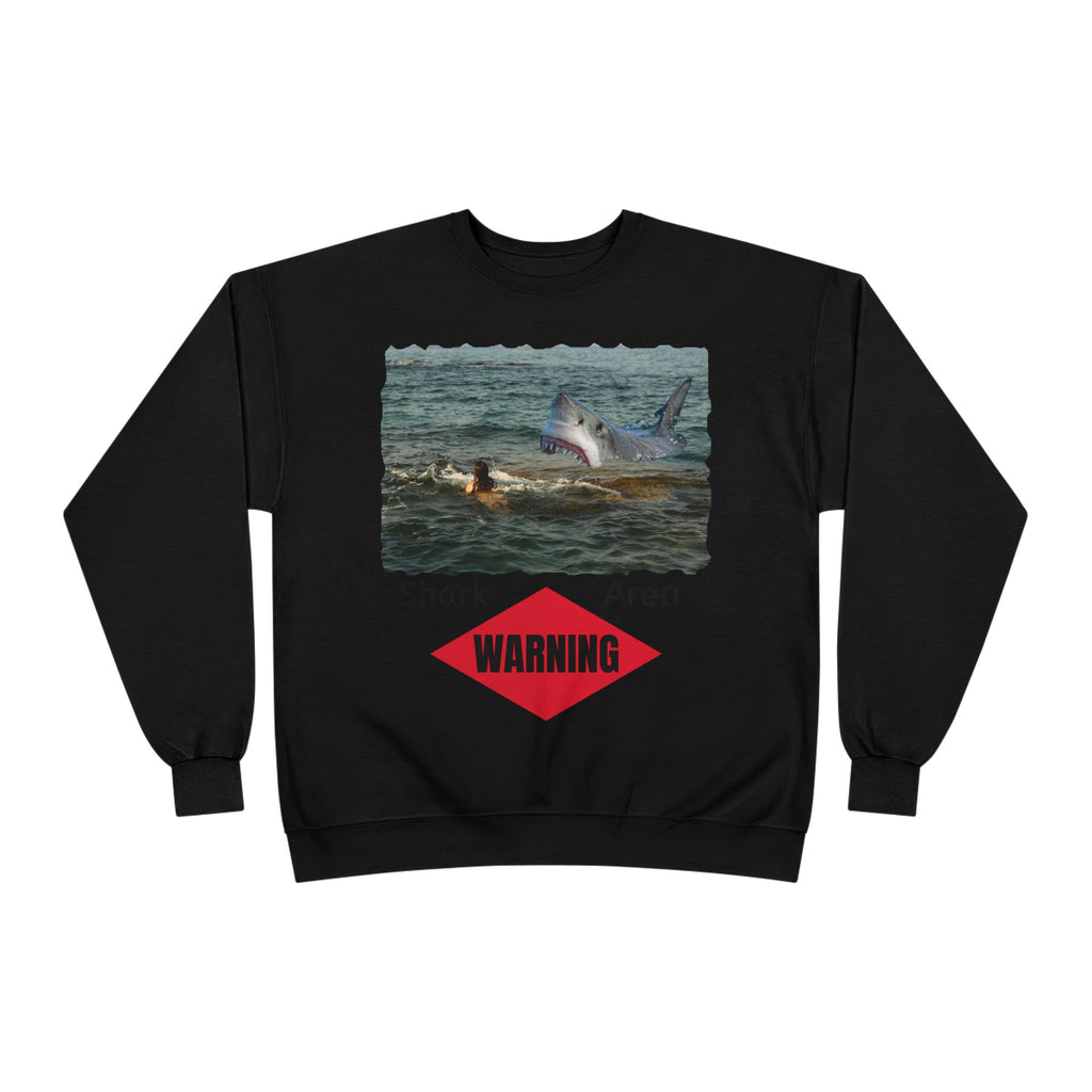 Shark Attack Warning Crewneck Sweatshirt
