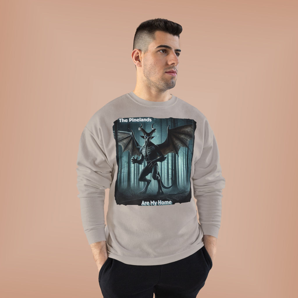 Pine Lands Dragon Crewneck Sweatshirt — "The Pinelands Are My Home" Forest Fantasy Pullover