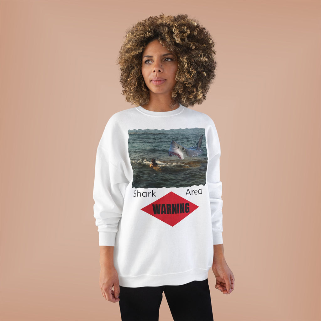 Shark Attack Warning Crewneck Sweatshirt
