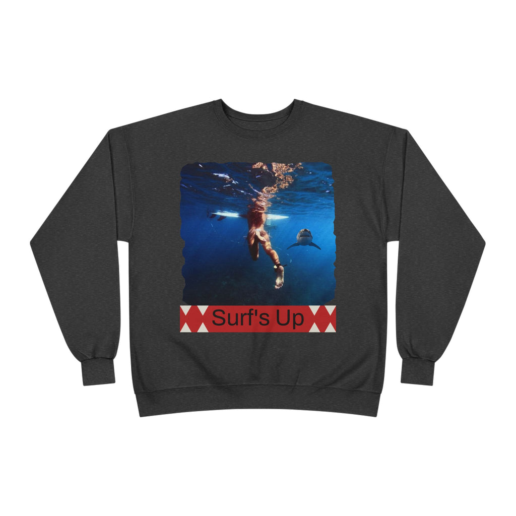 Crewneck Sweatshirt — 'Surf's Up' Underwater Surfer Graphic