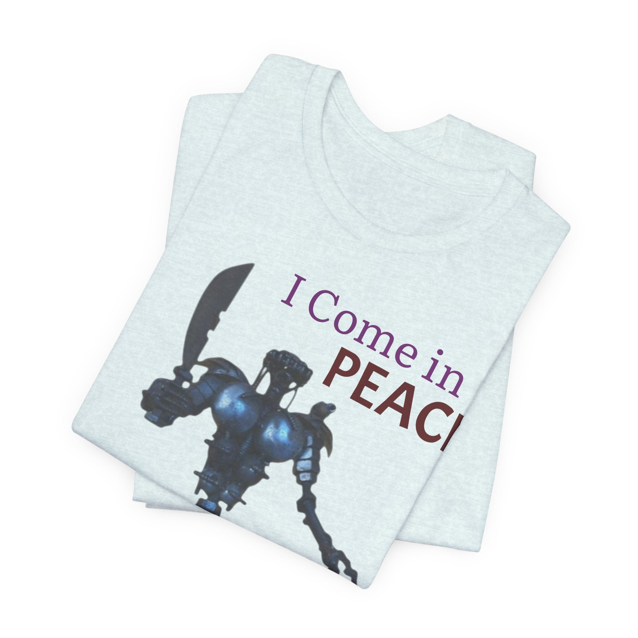 T-Shirt — I Come in Peace Robot Graphic Tee