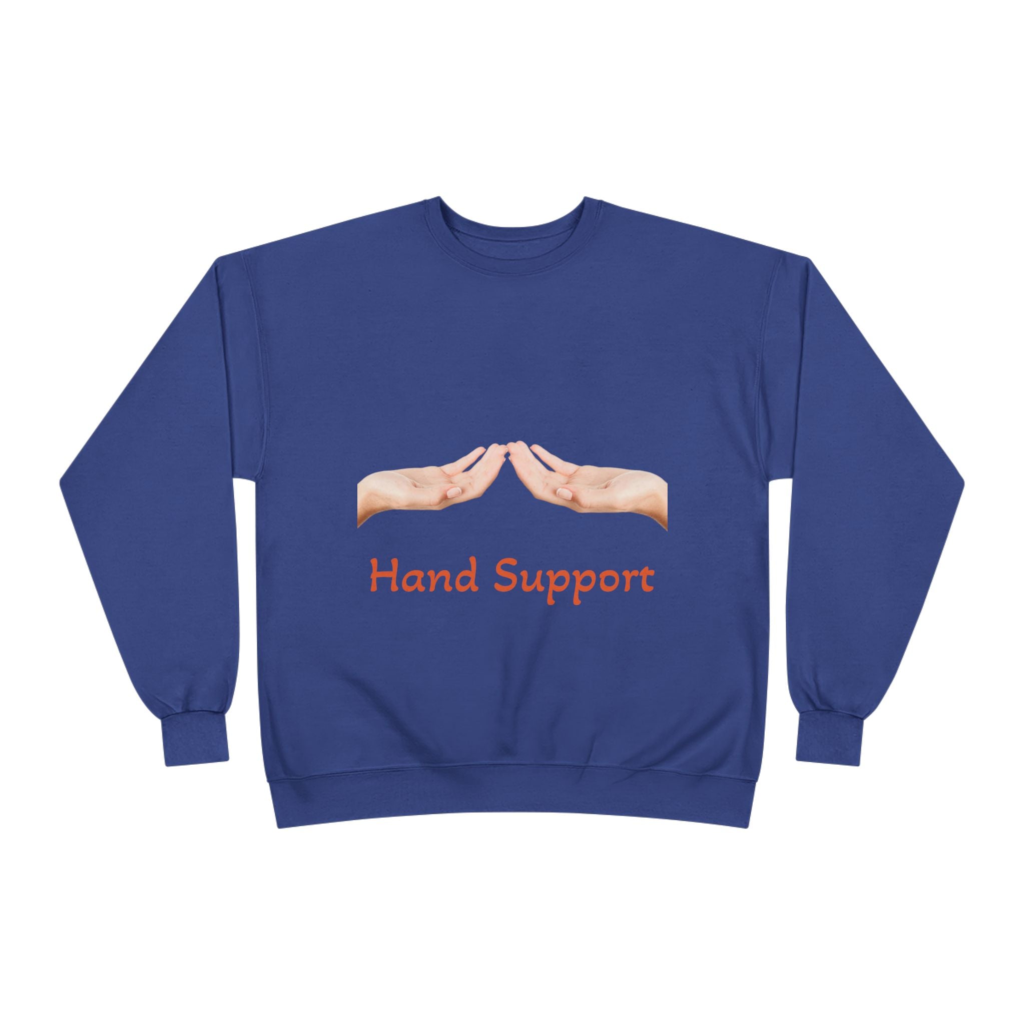 Hand Support Crewneck Sweatshirt — Comfort & Care Graphic
