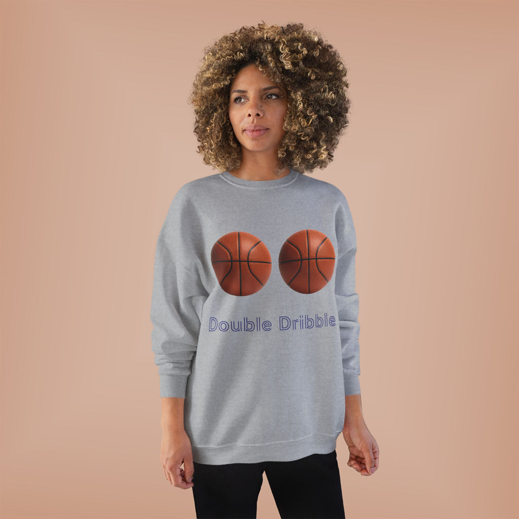 Crewneck Sweatshirt — "Double Dribble" Basketball Graphic