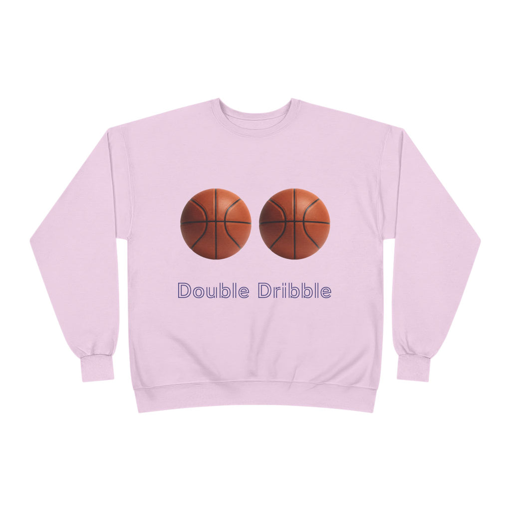 Crewneck Sweatshirt — "Double Dribble" Basketball Graphic