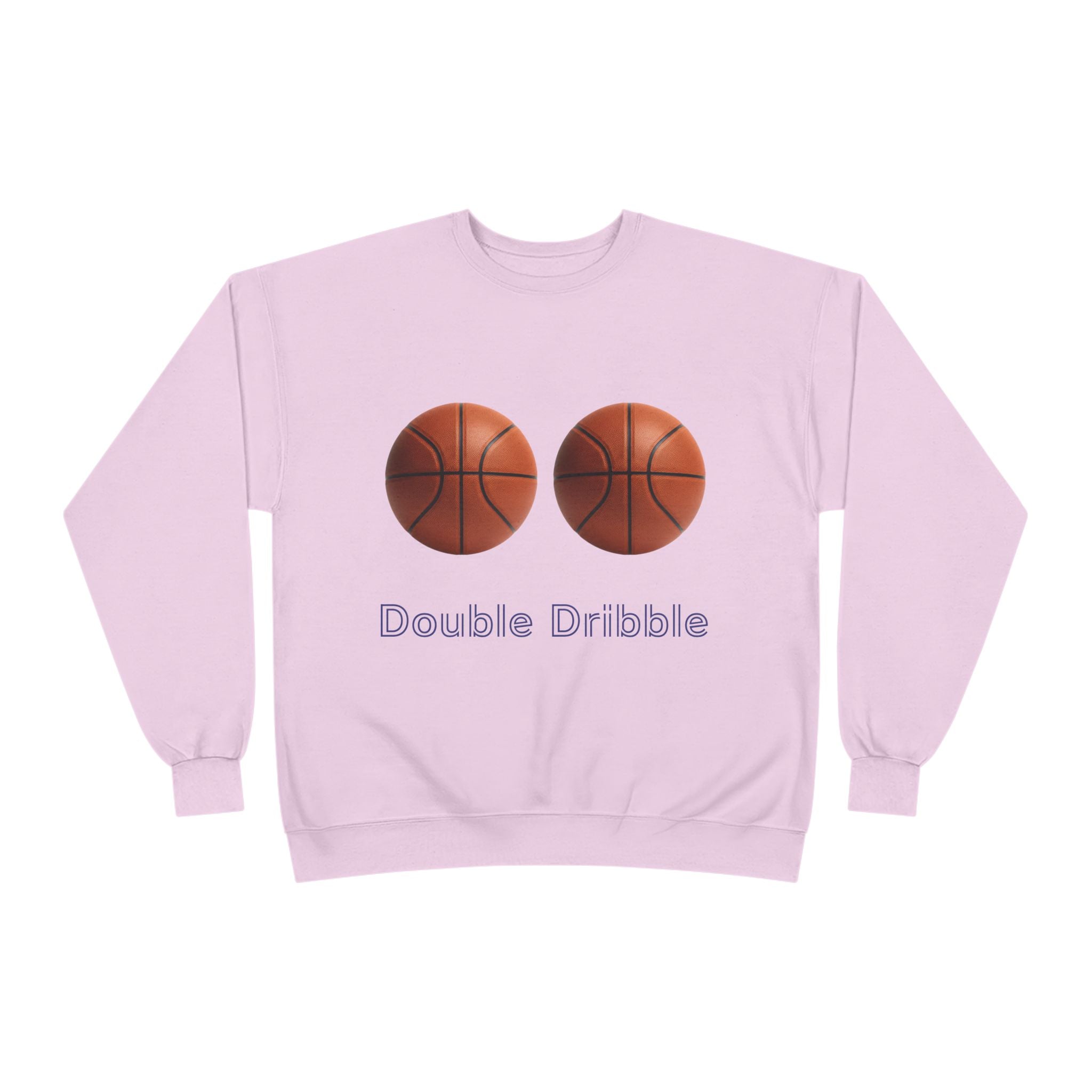 Crewneck Sweatshirt — "Double Dribble" Basketball Graphic