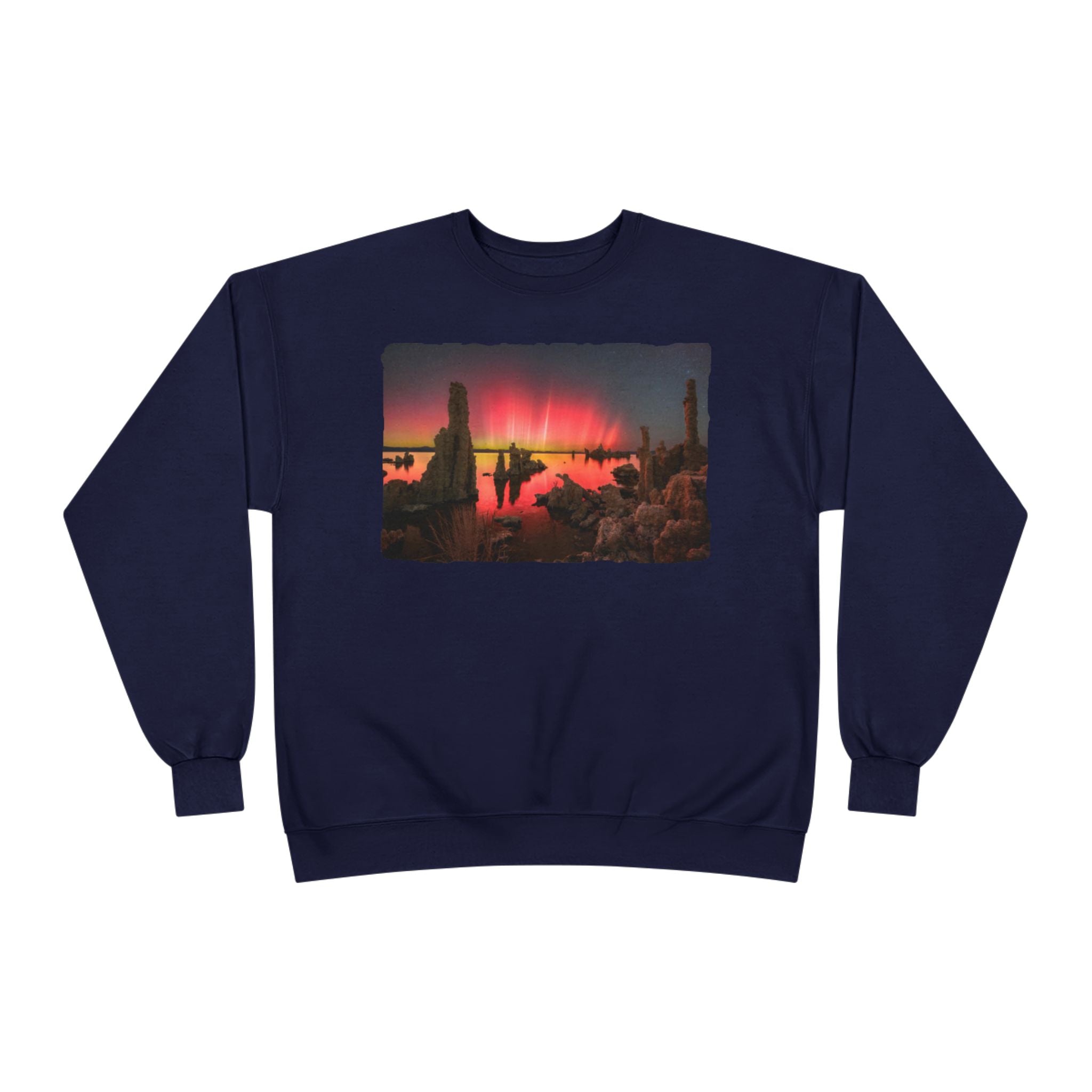 Crewneck Sweatshirt — Neon Desert Nightscape Graphic