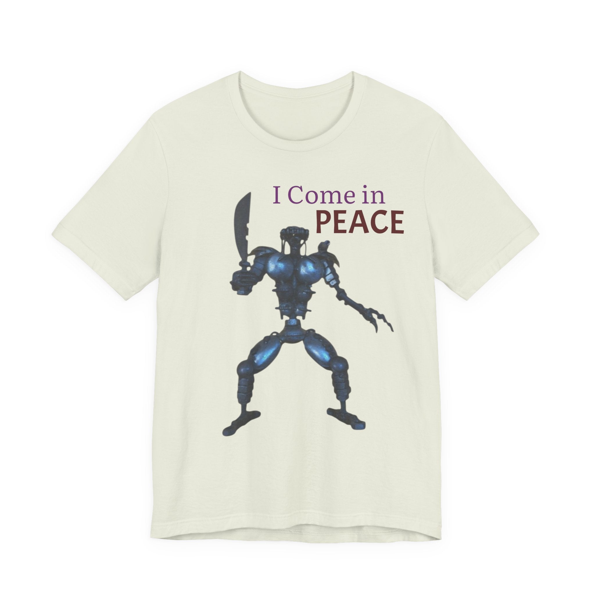 T-Shirt — I Come in Peace Robot Graphic Tee