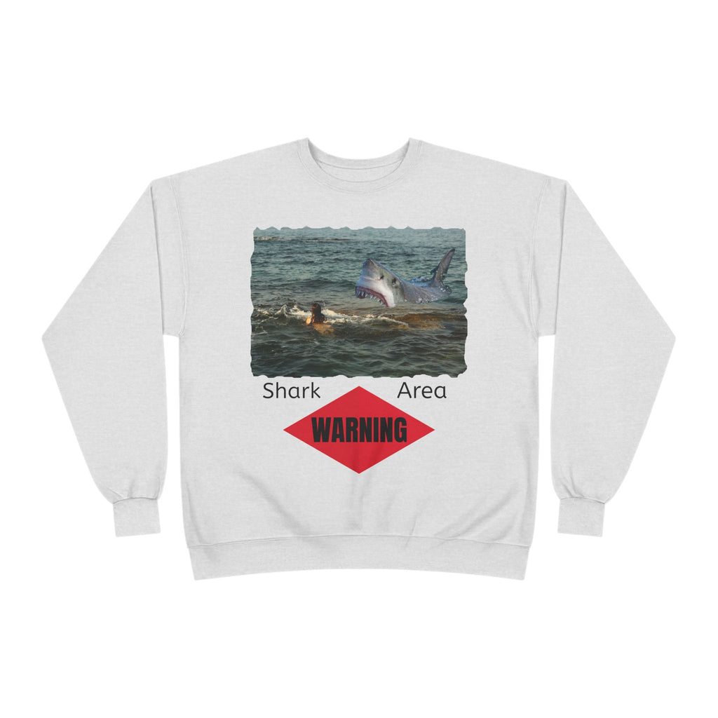 Shark Attack Warning Crewneck Sweatshirt