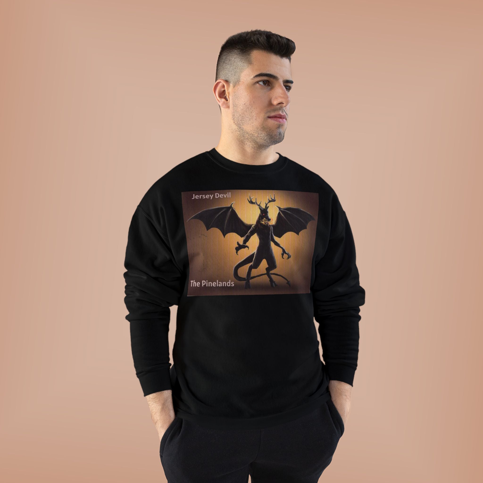 Devil Dragon Crewneck Sweatshirt – "The Firelands" Gothic Fantasy Graphic