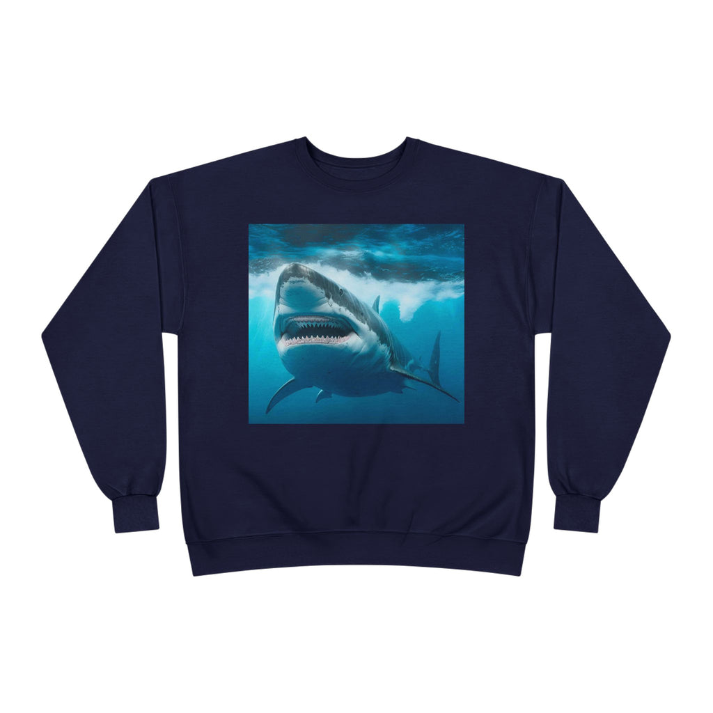 Great White Shark Graphic Sweatshirt — Ocean Predator Crewneck