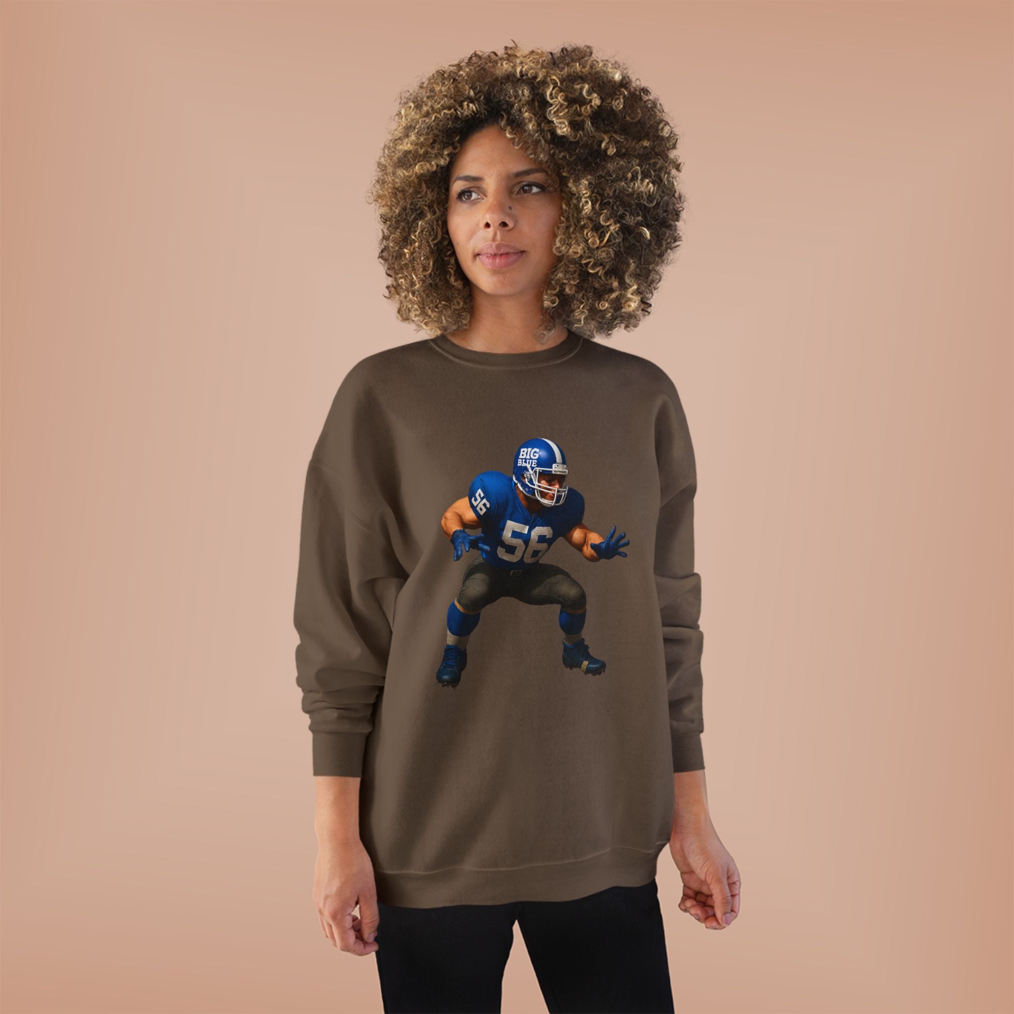 Football Linebacker Illustration Crewneck Sweatshirt