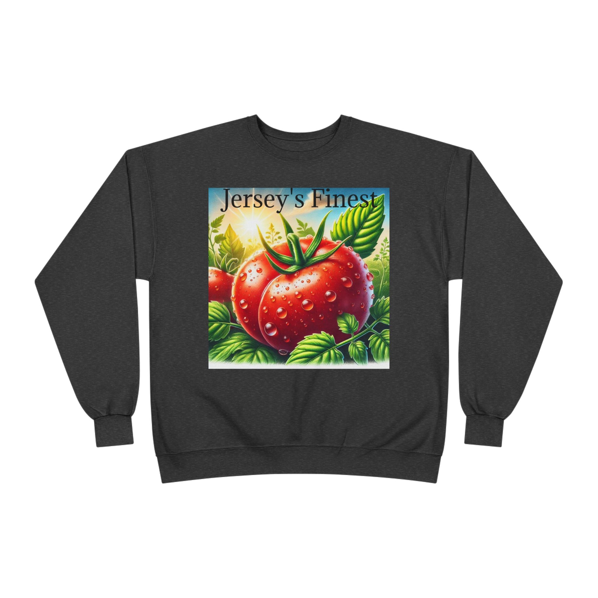 Tomato Crewneck Sweatshirt — "Jersey's Finest" Garden Produce Graphic