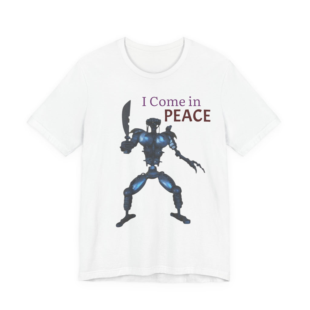 T-Shirt — I Come in Peace Robot Graphic Tee