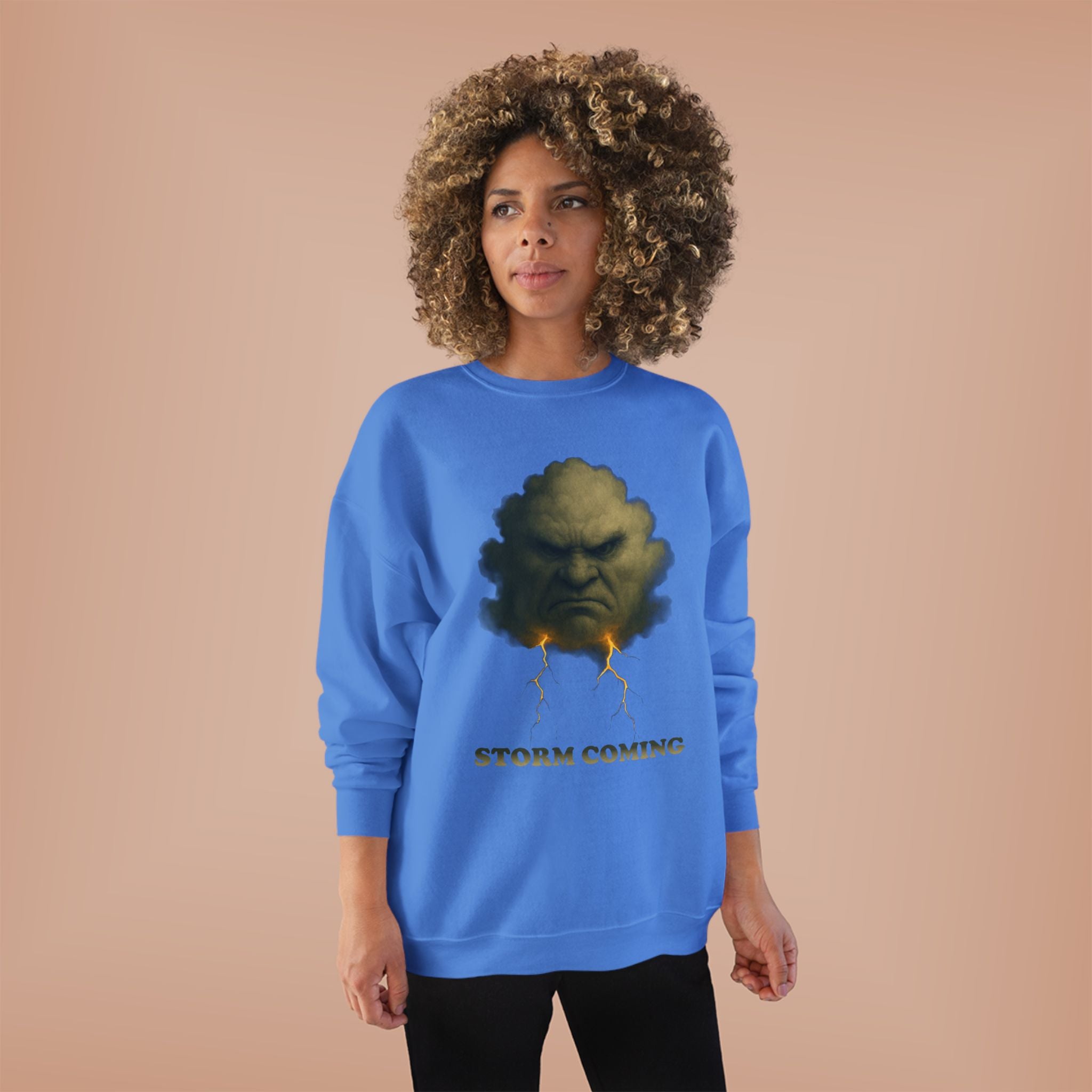 Storm Coming Sweatshirt — Angry Cloud Graphic Crewneck